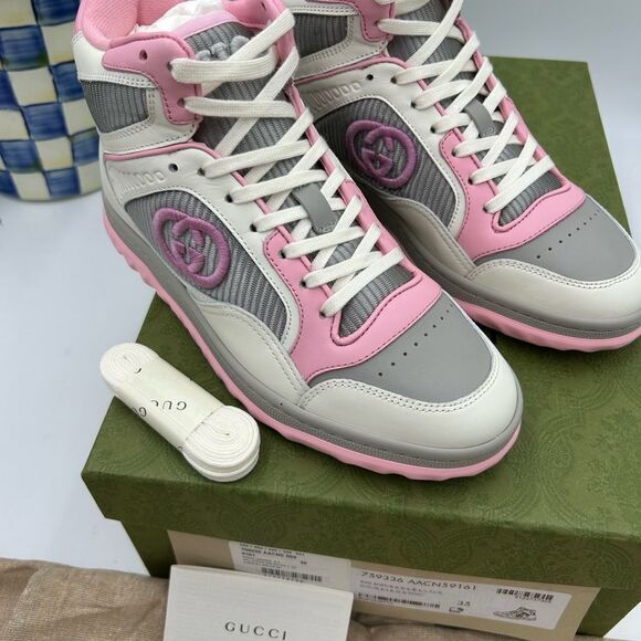 Women’s Gucci interlocking G high top sneakers size 35 made in Italy - Picture 2 of 10